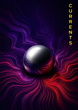 Abstract Sphere with Flowing Lines