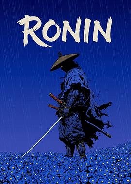 Ronin in a Field of Flowers