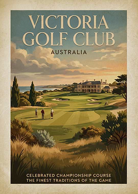 Victoria Golf Club Vintage Poster
