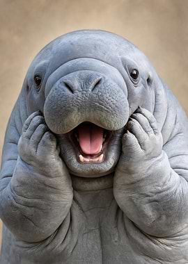 Manatee with Mouth Open