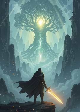 Warrior Before the Great Tree