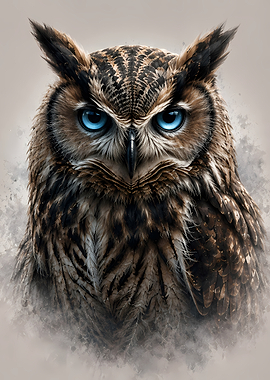 Intense Owl Portrait