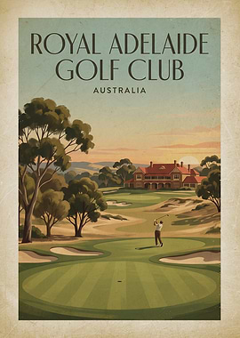 Royal Adelaide Golf Club Vintage Poster