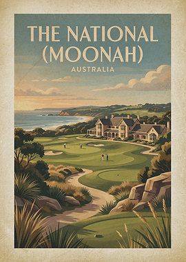 The National (Moonah) Golf Course Poster
