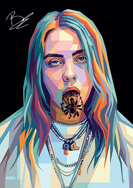 Billie Eilish Pop Art Portrait