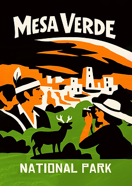Mesa Verde National Park Vintage Poster