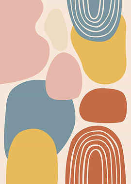 Abstract Mid-Century Modern Shapes