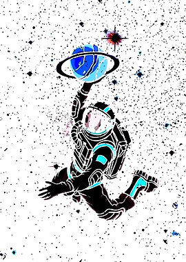 Astronaut Dunking a Planet