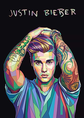 Justin Bieber Pop Art Portrait