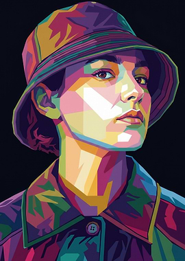 Colorful Pop Art Portrait of a Woman