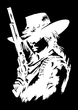 Cowboy with Rifle Silhouette