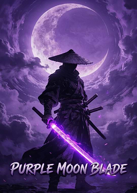 Purple Moon Blade Samurai