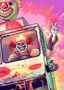 Twisted Metal Sweet Tooth Pixel Art