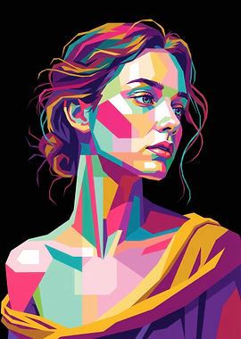 Colorful Portrait of a Woman