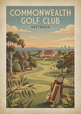 Commonwealth Golf Club Vintage Poster