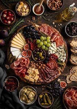 Gourmet Charcuterie and Cheese Board