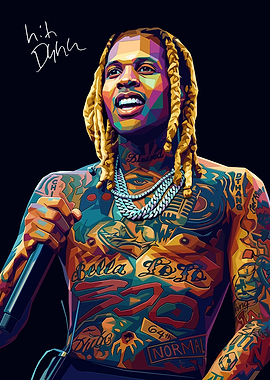 Lil Durk Pop Art Portrait