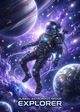 Astronaut exploring the cosmos