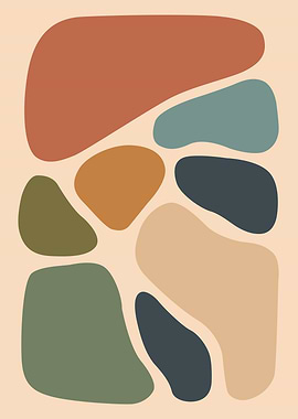 Abstract Organic Shapes Poster