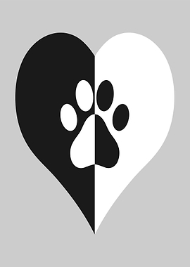Heart Paw Print