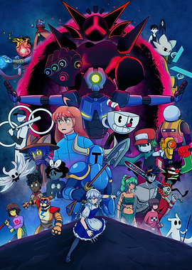 Indie Game Character Crossover Poster