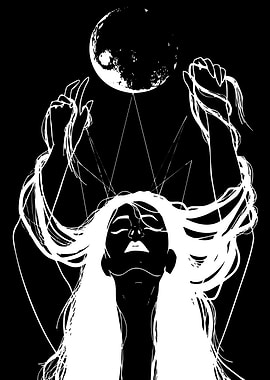 Woman Reaching for the Moon