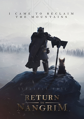 Warrior and Fox in Snowy Mountains