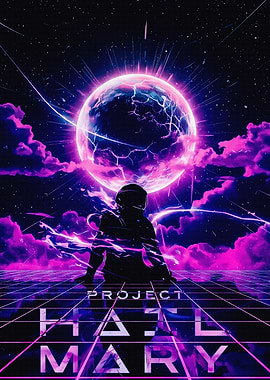 Project Hail Mary Retro Space Art