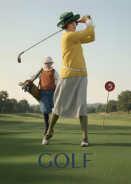Vintage Golf Scene