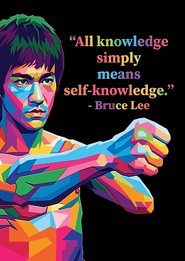 Bruce Lee Pop Art Quote