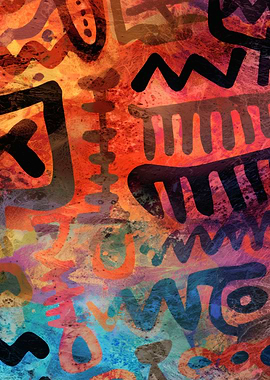 Abstract Tribal Pattern Background