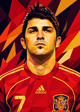 David Villa Pop Art Portrait