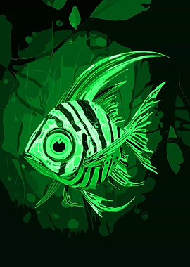Green Fish in Dark Water