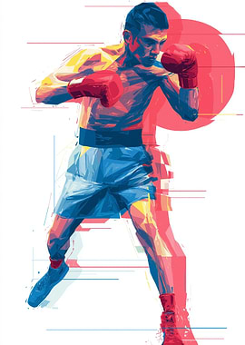 Boxer in Dynamic Pose