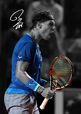 Rafael Nadal Tennis Player Action Shot