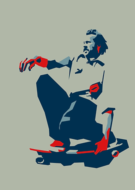 Stylized Skateboarder Hope Style