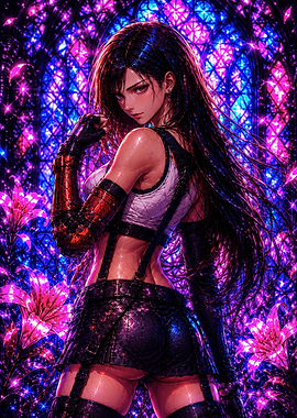 Tifa Lockhart in Stained Glass