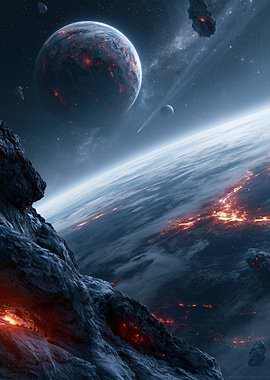 Alien Planets and Asteroids in Space