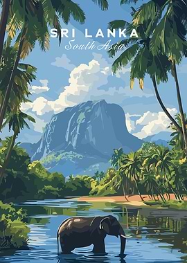 Sri Lanka Elephant Landscape