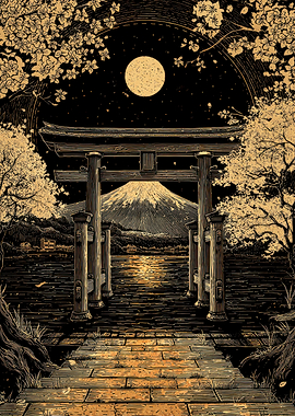 Torii Gate at Mount Fuji