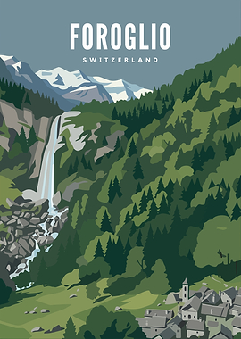 Foroglio Switzerland Waterfall Village