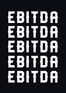 EBITDA Wall Art | Minimalist Finance Typography Poster | Corporate Office Decor | Business Analyst Gift