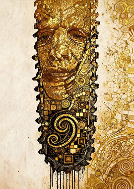 Golden Face Mosaic