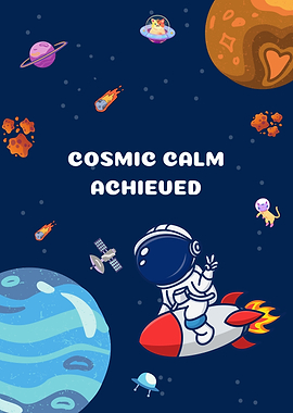 Astronaut Riding Rocket in Space