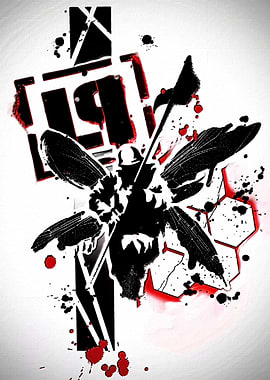 Dark Soldier with Wings and Symbol