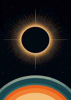 Solar Eclipse Over Planet