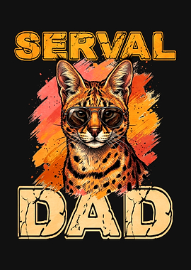 Serval Dad with Sunglasses