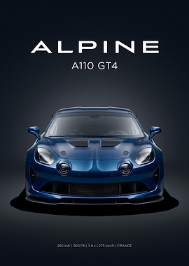 Alpine A110 GT4 Race Car