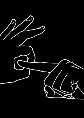 Sexy Two hands making a gesture nude wall art