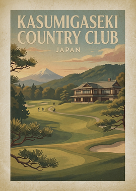 Kasukaseki Country Club Vintage Poster